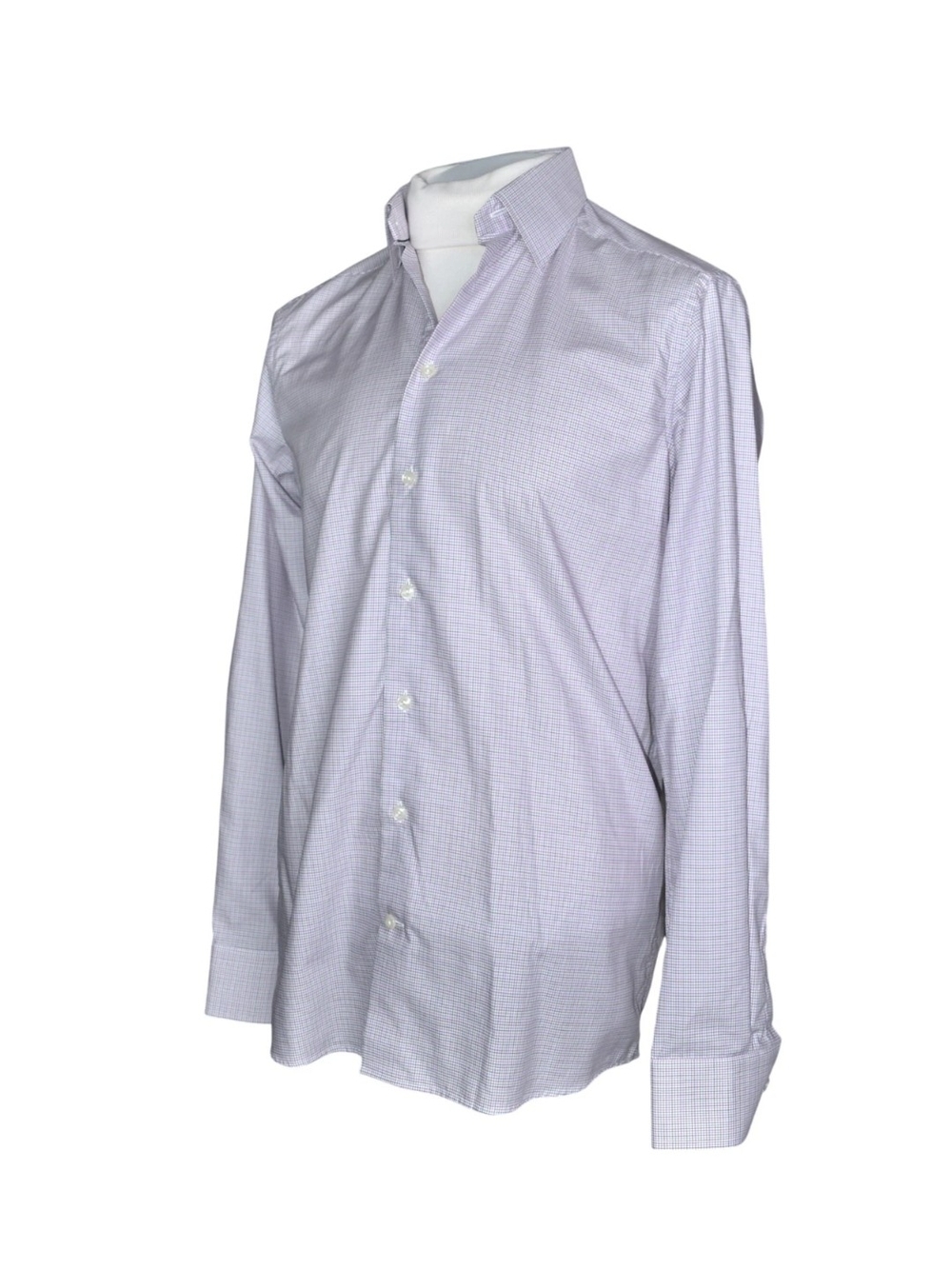 Eton Men's Contemporary Cotton Twill Check Shirt - 15 3/4 Size M - Picture 3 of 9